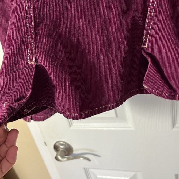 Sunset Cove Y2K VTG corduroy jacket cropped plum button-down front pockets 16p - Picture 10 of 13